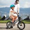 Black Metal Kids Bike with Dual Brakes and Basket, Training Wheels